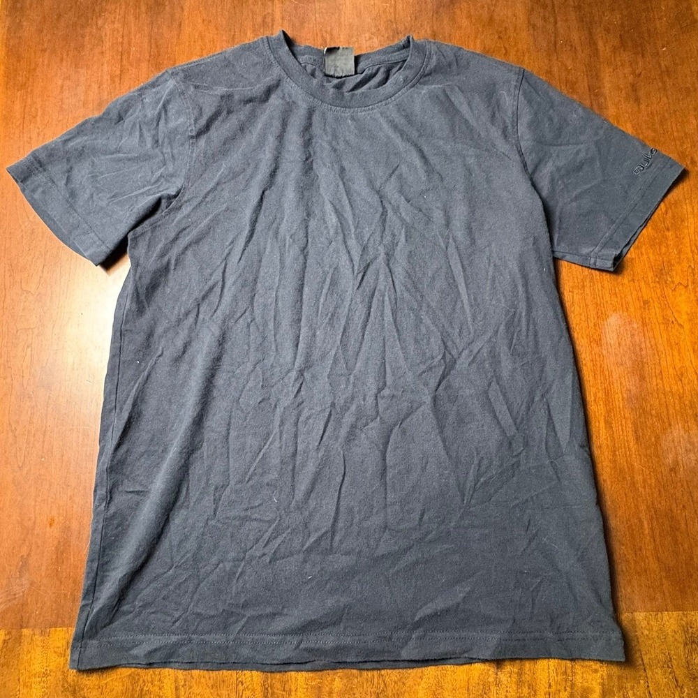 Quiksilver Black Essential Logo Short Sleeve T-Shirt Men's Medium 19x26